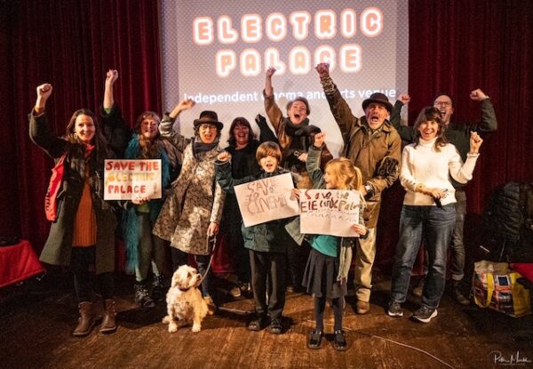 Electric Palace supporters celebrating the successful fundraising © Annie Mannion